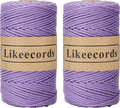 2 Rolls of Cotton Macrame Cord, 3mm x 100m, 3 Strand Twisted, Macrame Rope by Likeecords