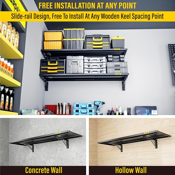 1.3x4ft Adjustable Rail Type Folding Storage Rack Shelf, Suitable - Image 7
