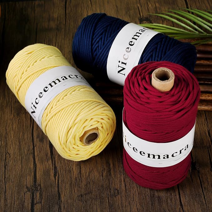 Braided Cotton Macrame Cord 3mm x 110yards - Image 6