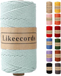 Cotton Macrame Cord 3mm x 100m, 3 Strand Twisted, Macrame Rope, Macrame String by Likeecords