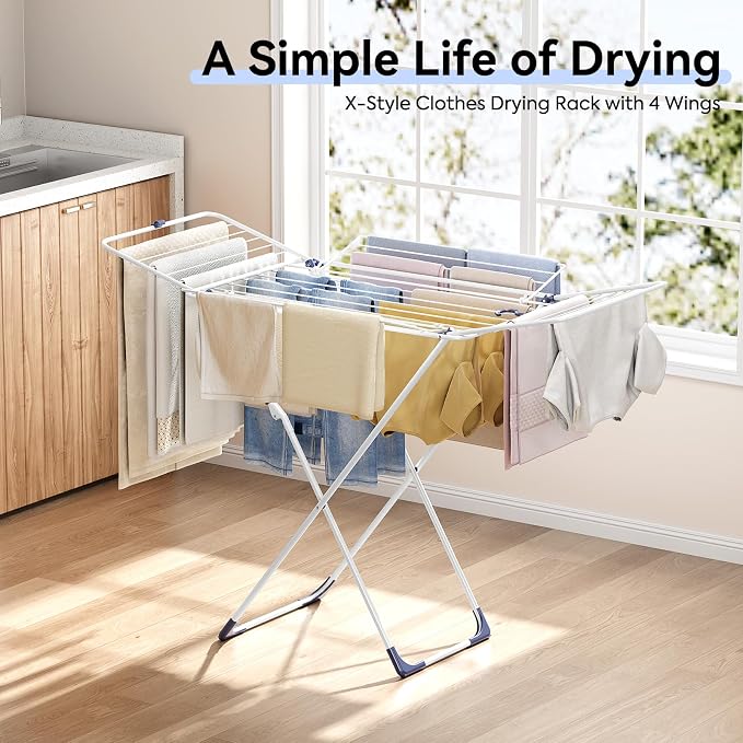 APEXCHASER Clothes Drying Rack, Metal Drying Rack Clothing, Laundry Rack - Image 5