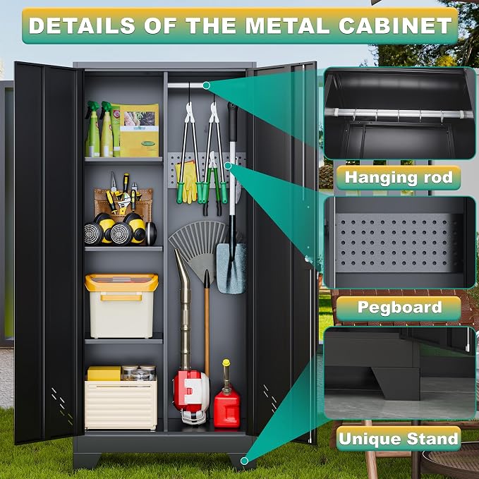 Metal Storage Cabinet, Utility Cabinet - Image 5