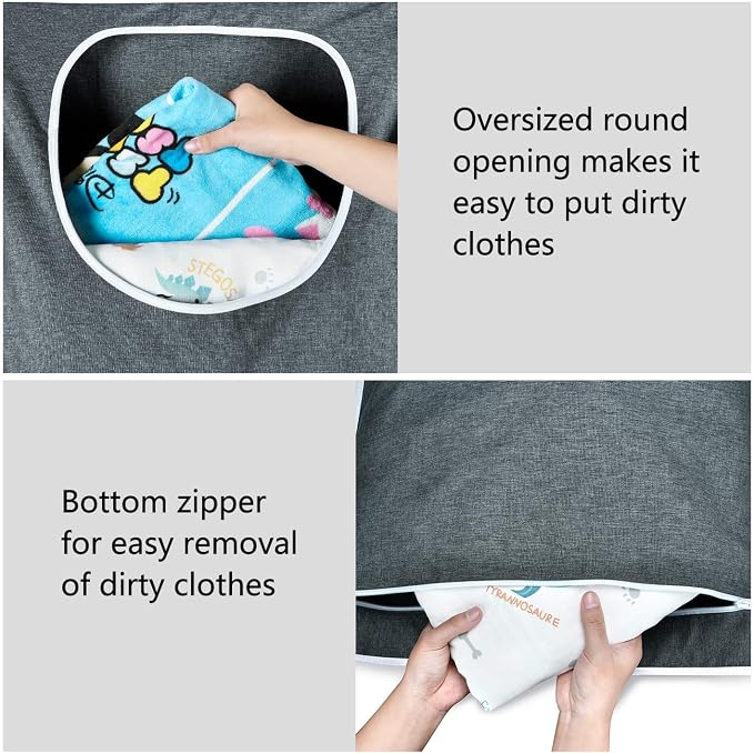 XL Hanging Laundry Hamper, Over the Door Laundry Hamper and Baskets, Wide - Image 6
