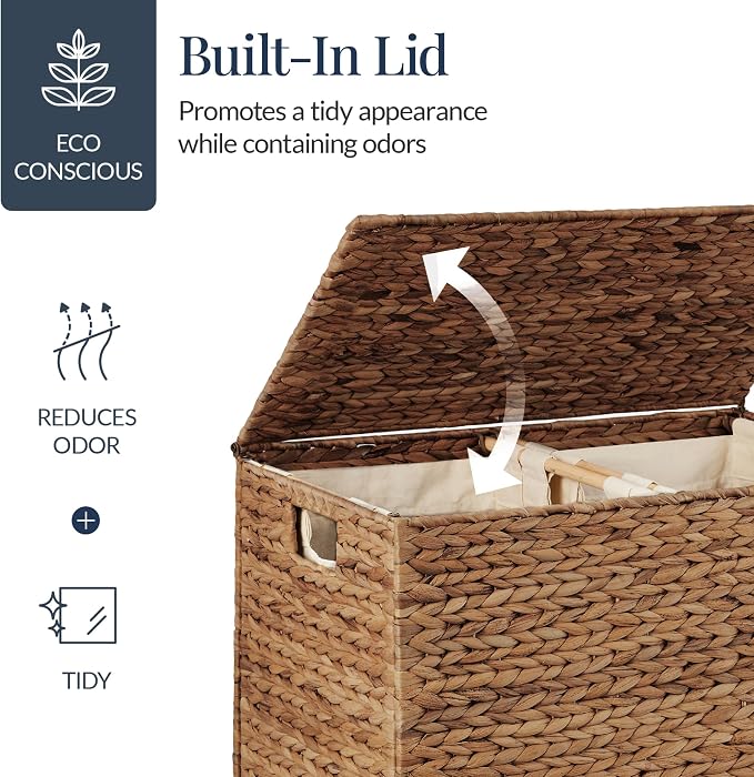 Best Choice Products Large Double Laundry Hamper - Image 8