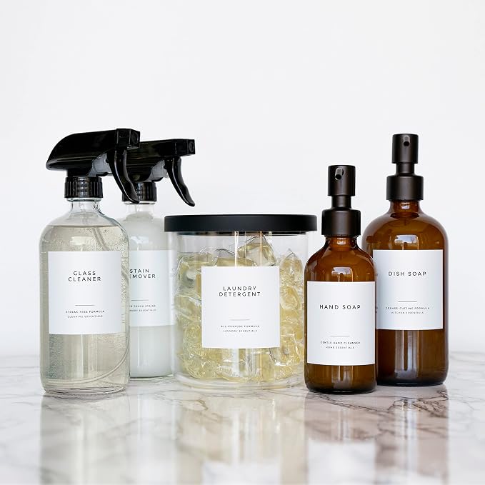 Clean-Modern White Preprinted Bathroom Labels - Image 4