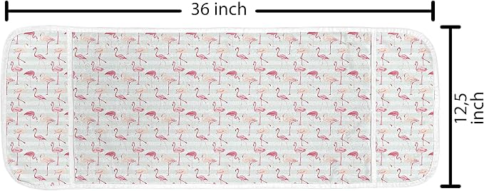 Ambesonne Flamingo Microwave Oven Cover, Horizontal Striped Background - Image 2