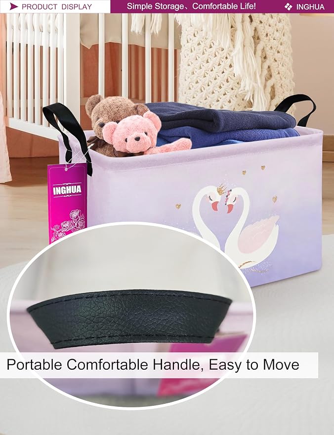 Rectangular Storage Basket Fabric Organizer Bin - Image 6