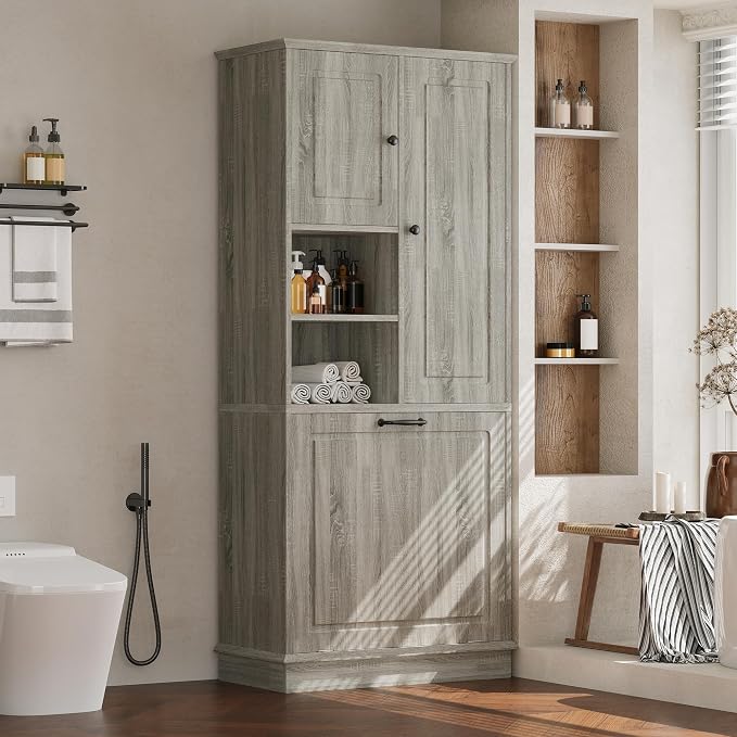 68" Tall Bathroom Storage Cabinet - Image 4