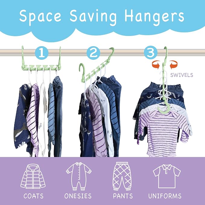 Wonder Hanger Max 10-Pack Space Saving Hangers, Reinforced Hooks Swivels 360° - Image 2