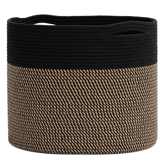 Goodpick Woven Rope Storage Basket, Blanket Basket by Goodpick