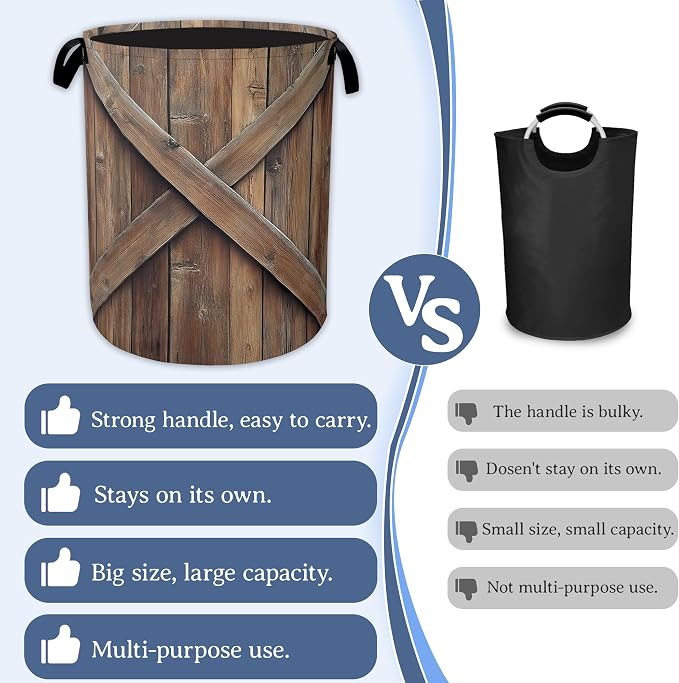 Vintage Barn Door Laundry Hamper - Image 3