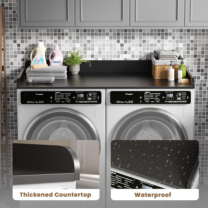 DTK Washer Dryer Countertop, Wood Topper - Image 5
