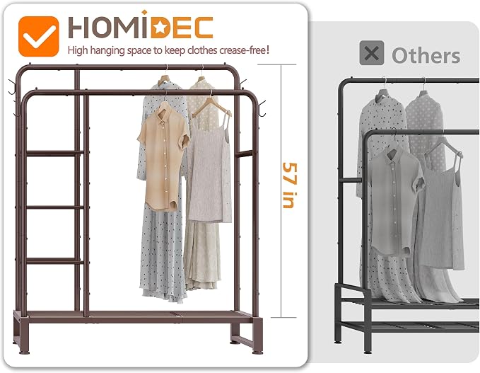 Double Rods Clothes Rack Clothing Rack - Image 8