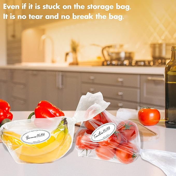 500 Removable Freezer Pantry Oval Canning Labels, Water Oil Resistant - Image 7