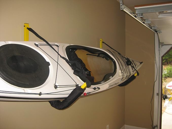 Suspenz Kayak Storage Rack, Big EZ Padded Wall Hangers/Hooks - Image 4