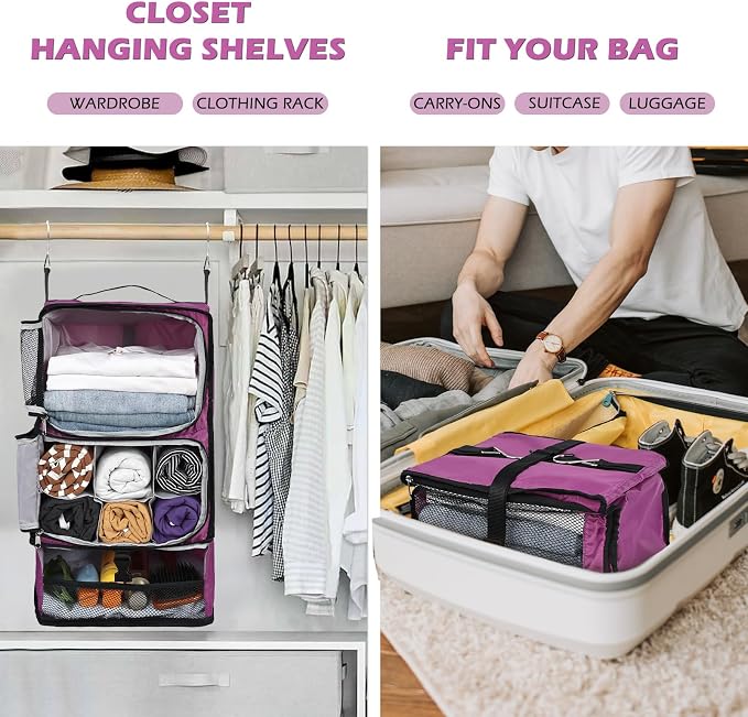 Surblue Hanging Shelves Travel Compression Packing Cube - Image 3