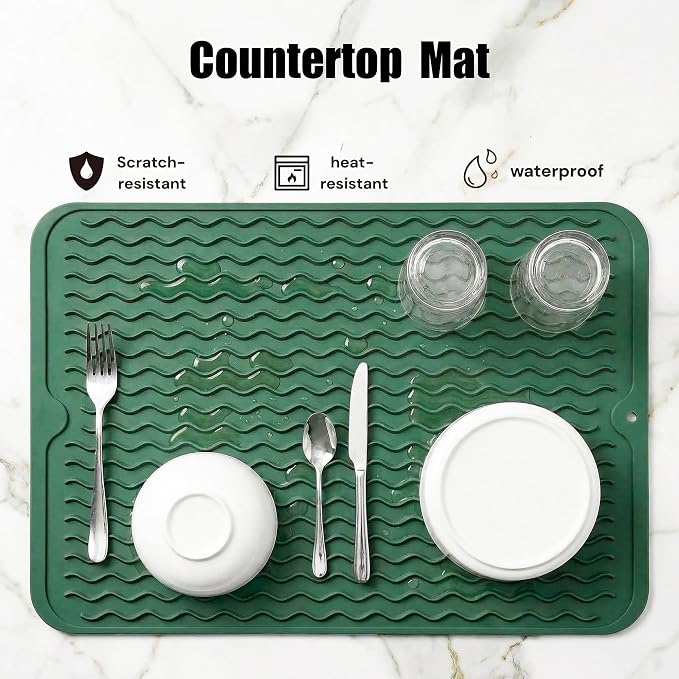 Silicone Dish Drying Mat for Multiple Usage, Easy clean, Eco-friendly, - Image 3