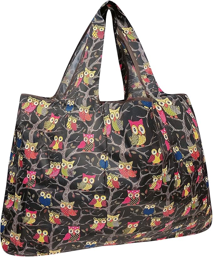 allydrew Large Foldable Tote Nylon Reusable Grocery Bag by allydrew
