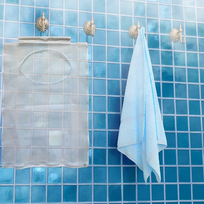 Hanging Mesh Laundry Hamper Large Dirty Clothes Bag, Can Be Used Behind The - Image 5