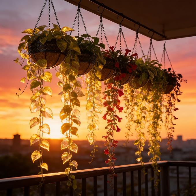 LX7 3-Pack Hanging & Wall-Mounted Plant Baskets - Image 5