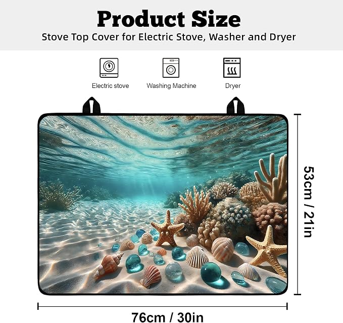 Multi-Design Stove Top Cover for Glass/Electric Stoves - Image 2