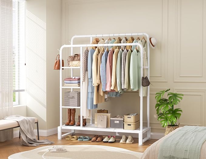 Double Rods Clothes Rack Clothing Rack - Image 2