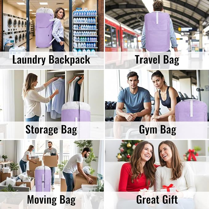 Laundry Bag Backpack, 125L Extra Large Laundry Backpack - Image 7