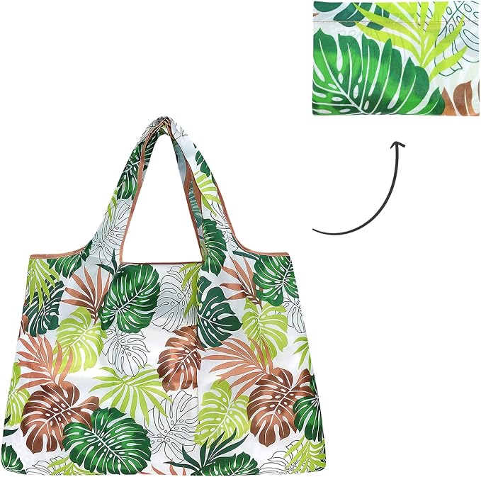 allydrew Large Foldable Tote Nylon Reusable Grocery Bag - Image 4
