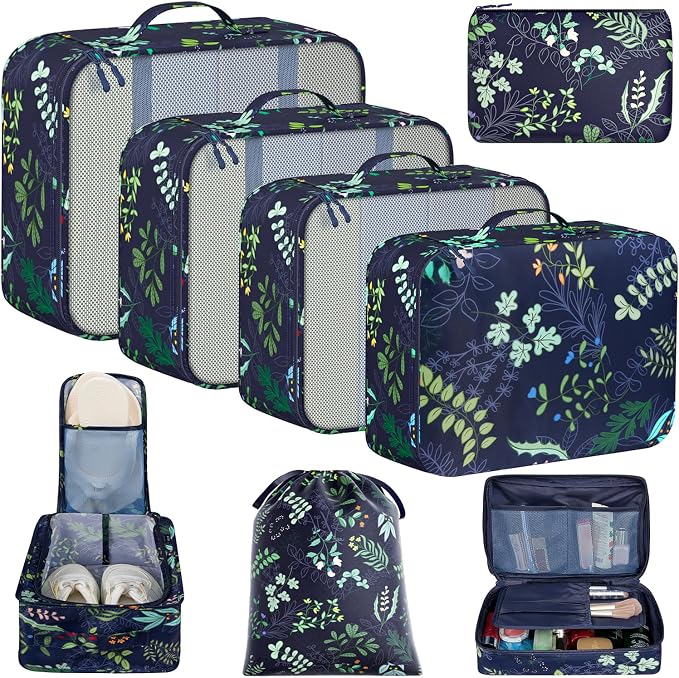 BAGAIL 8 Set Packing Cubes Luggage Packing Organizers by BAGAIL