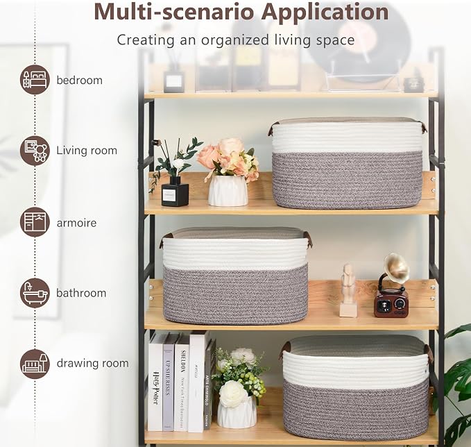 Cotton Rope Basket, Storage Baskets - Image 7