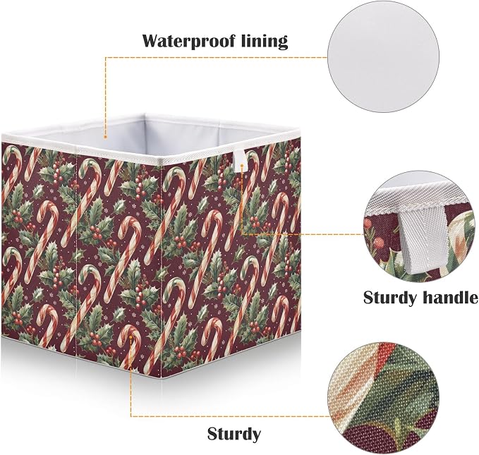senya Large Storage Bins Tile Christmas Candy Collapsible Foldable Storage - Image 4