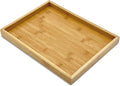 Bam & Boo Natural Bamboo Serving Tray Modern Rectangular by BamBoo