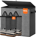 180L Laundry Hamper 3 Section, Large Laundry Hamper by Optish