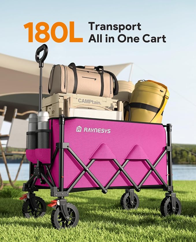 Wagons Carts Foldable, Collapsible Foldable Wagon 330lbs Capacity, Large - Image 2