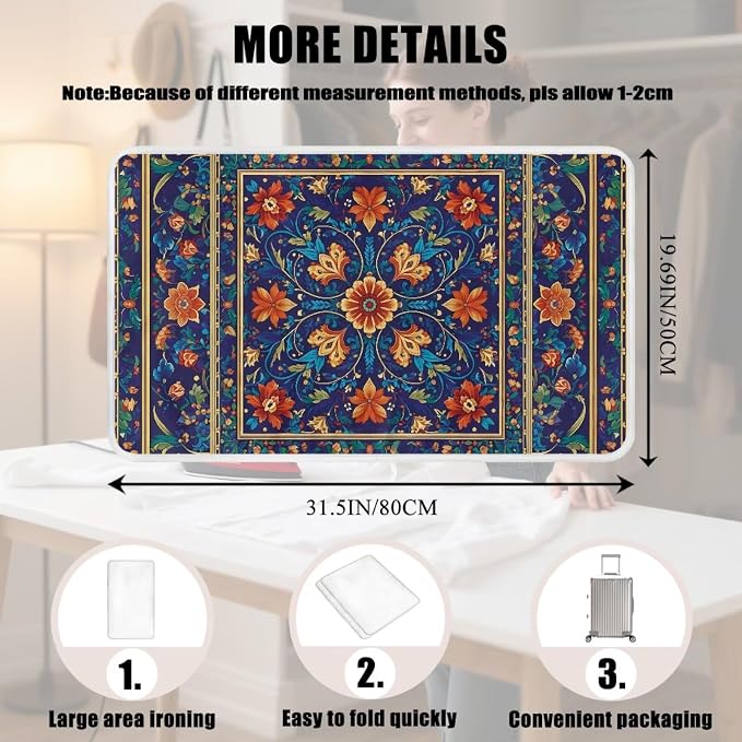 Ironing Mat Traditional Decorative Patterns Portable Ironing Pad Ironing Blanket - Image 5