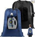 2-Pack Backpack Laundry Bags, Heavy Duty Laundry Bag Backpacks by Coomeelaundrybag