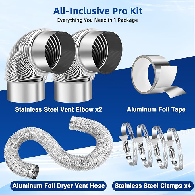 10FT 4" Heavy-Duty Dryer Vent Kit - Image 3