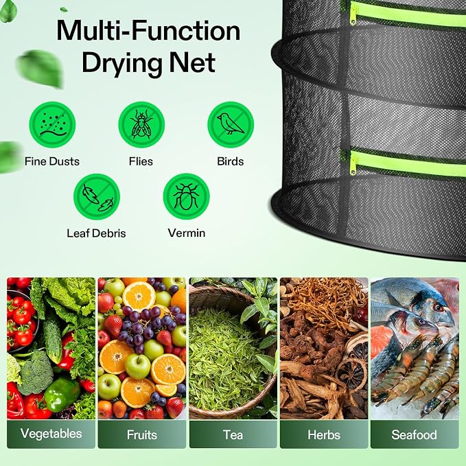 VIVOSUN 2-Layer Mesh Drying Rack Hanging Design - Image 7