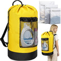 Laundry Bag Backpack with 3 Sizes Mesh Wash Bags and Shoulder Straps Foldable by WELIDAY