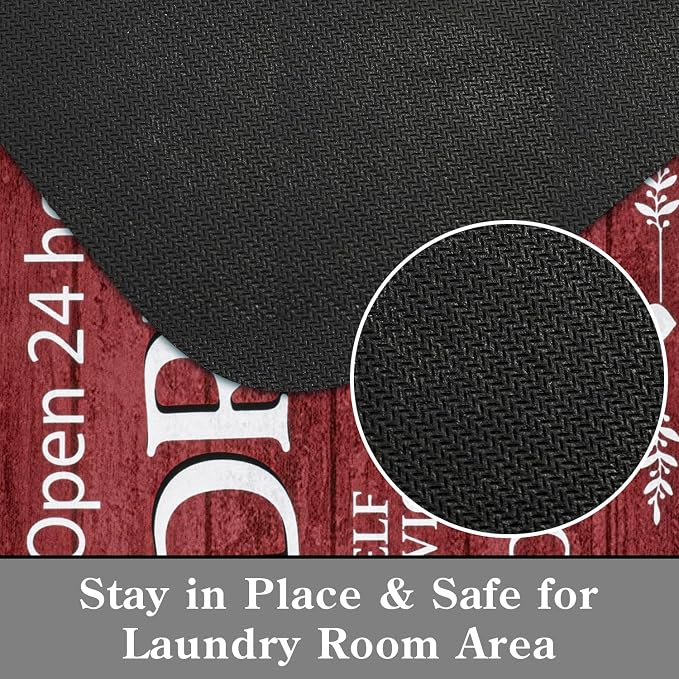 Lahome Remi Farmhouse Laundry Room Rug Runner 20"x59" Laundry Rugs and Mats - Image 4