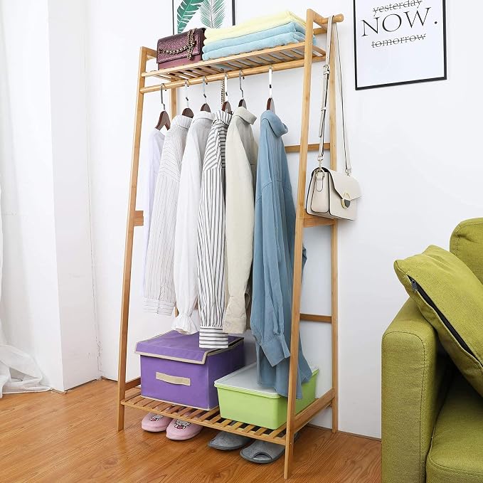 Ufine Bamboo Clothes Hanging Rack - Image 2