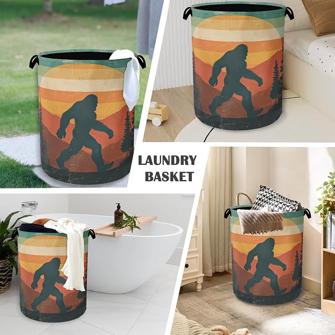 Retro Big Foot Laundry Basket, Oxford Cloth Laundry Hamper - Image 4