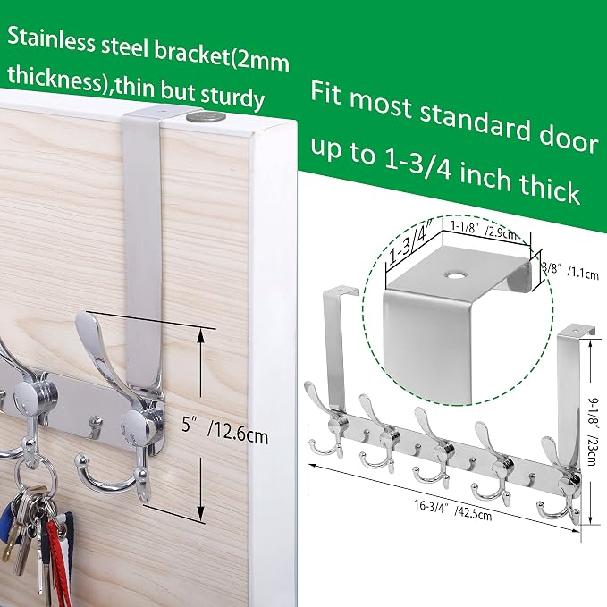 WEBI Over The Door Hook Door Hanger Hook Rack - Image 4