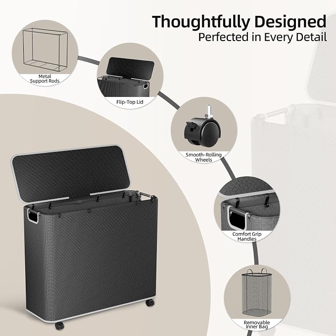 Yecaye 180L Laundry Basket - Image 4