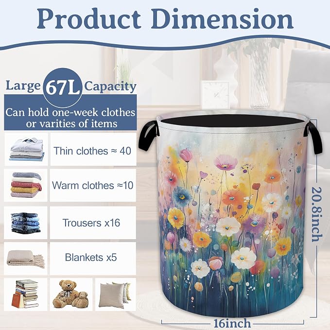 Spring Flower Laundry Hamper - Image 2