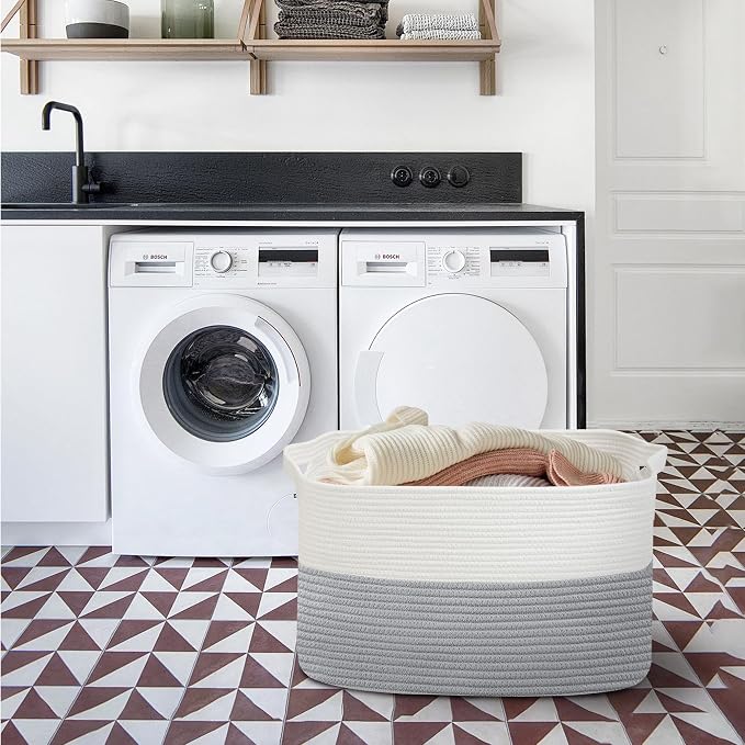 XXXXL Blanket Basket, Extra Large Wicker Woven Blanket Pillow Storage Bin - Image 8