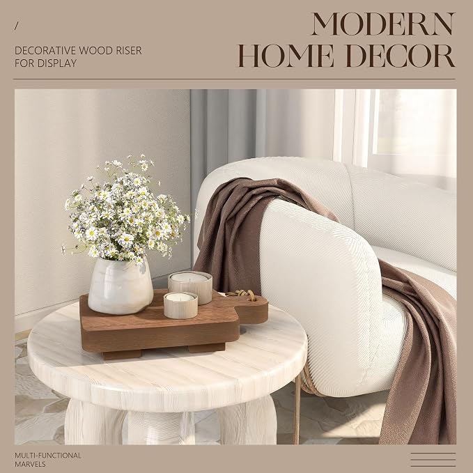 EOSAHR Modern Farmhouse Wood Riser - Image 2