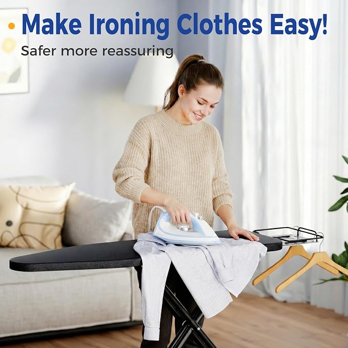 BEWISHOME Foldable Ironing Board Full Size, Height Adjustable Sturdy Iron Board - Image 3