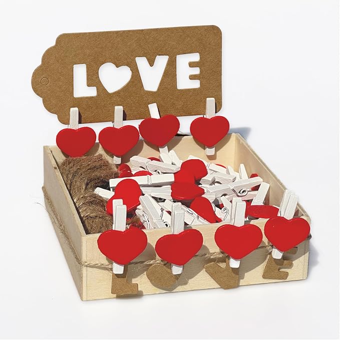 LWR CRAFTS Wooden Mini White Clothespins - Image 6