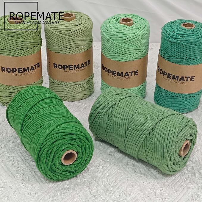 ROPEMATE 100% Cotton Braided Macrame Cord 3mm x110Yards Macramé Rope - Image 3